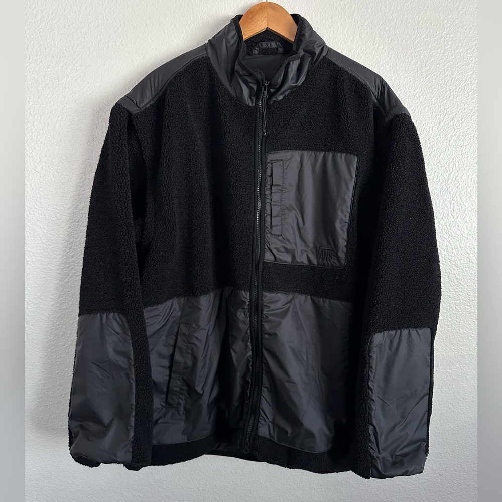 Vans MTE Navigate Highpile Fleece Thermal Jacket Black Men Size XL
